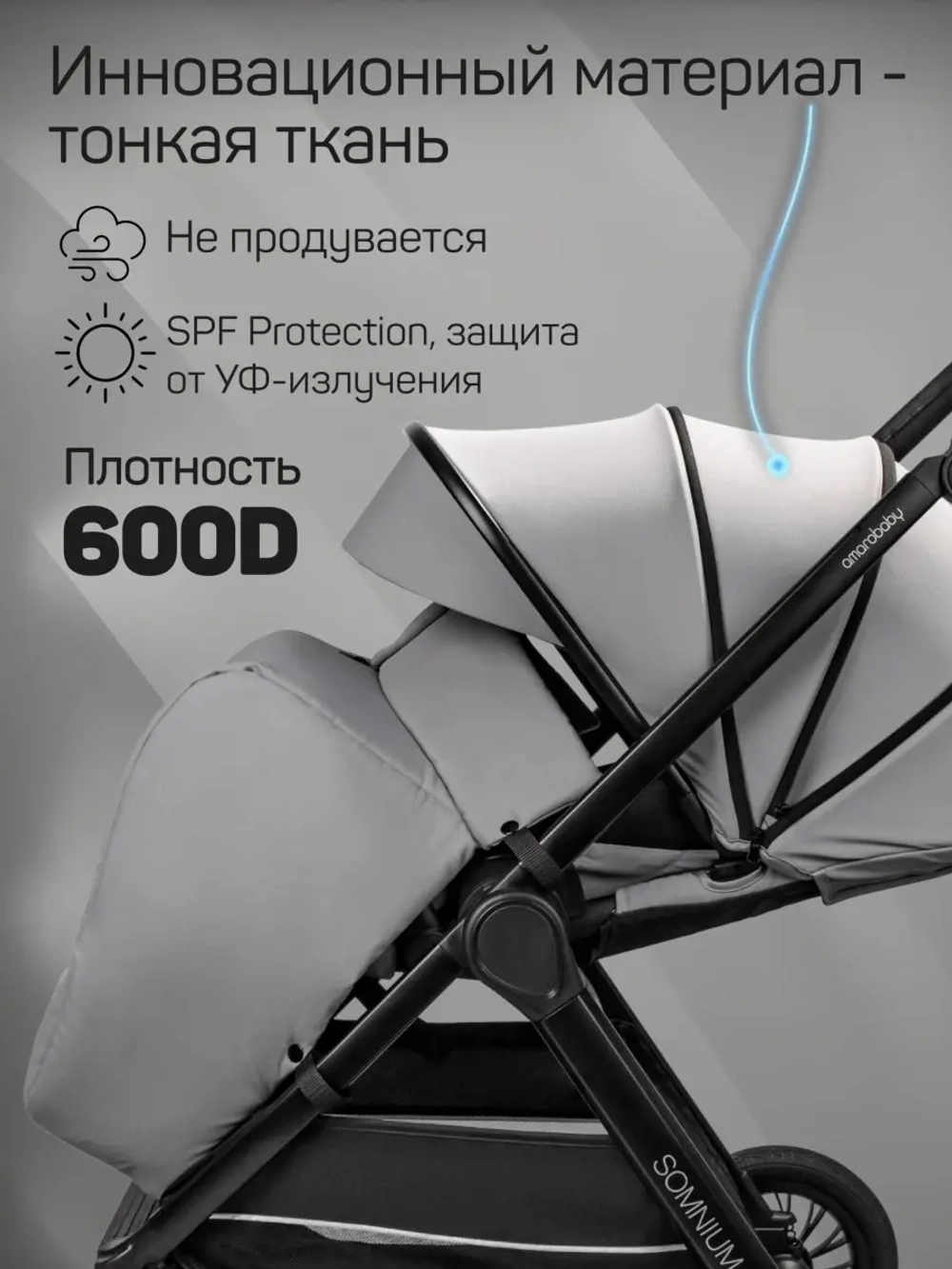 Прогулочная коляска с реверсивным блоком Amarobaby Somnium