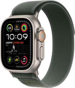 Apple Watch Ultra 2 49mm Trail Loop Green / Titanium Case