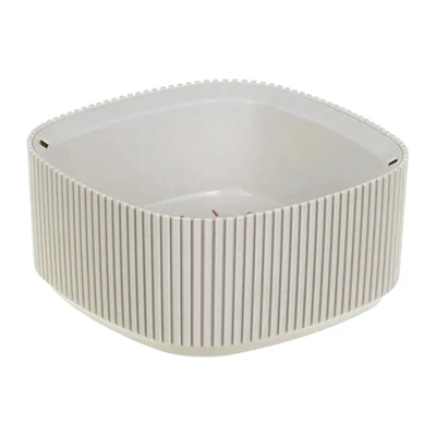 Кашпо СТРИП 165мм 0,9л со вставкой Кремовый