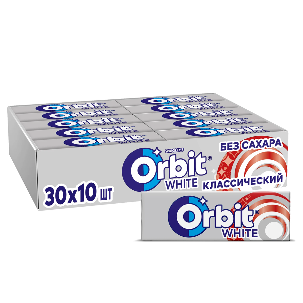 Жевательная резинка Orbit классический без сахара, 13 г х 30 шт