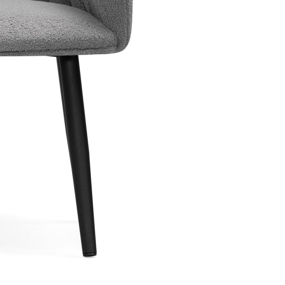 Стул на металлокаркасе Woodville Халли lamb 11, черный, ножки черные