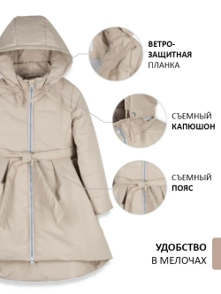 Пальто демисезонное стеганое утепленное мембрана