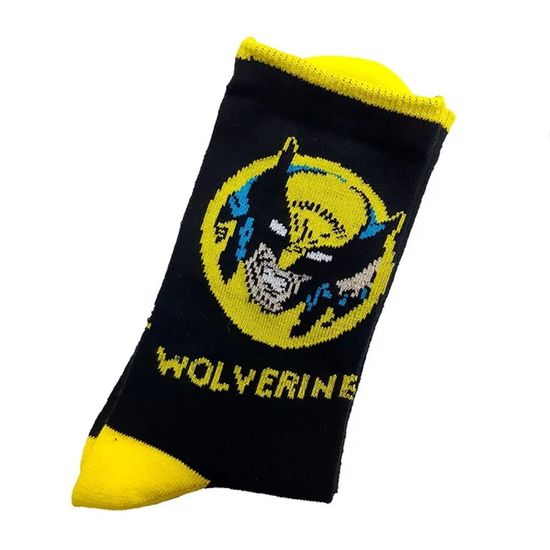 Носки Marvel Comics "Росомаха", р-р 37-43 (черный/комиксы)