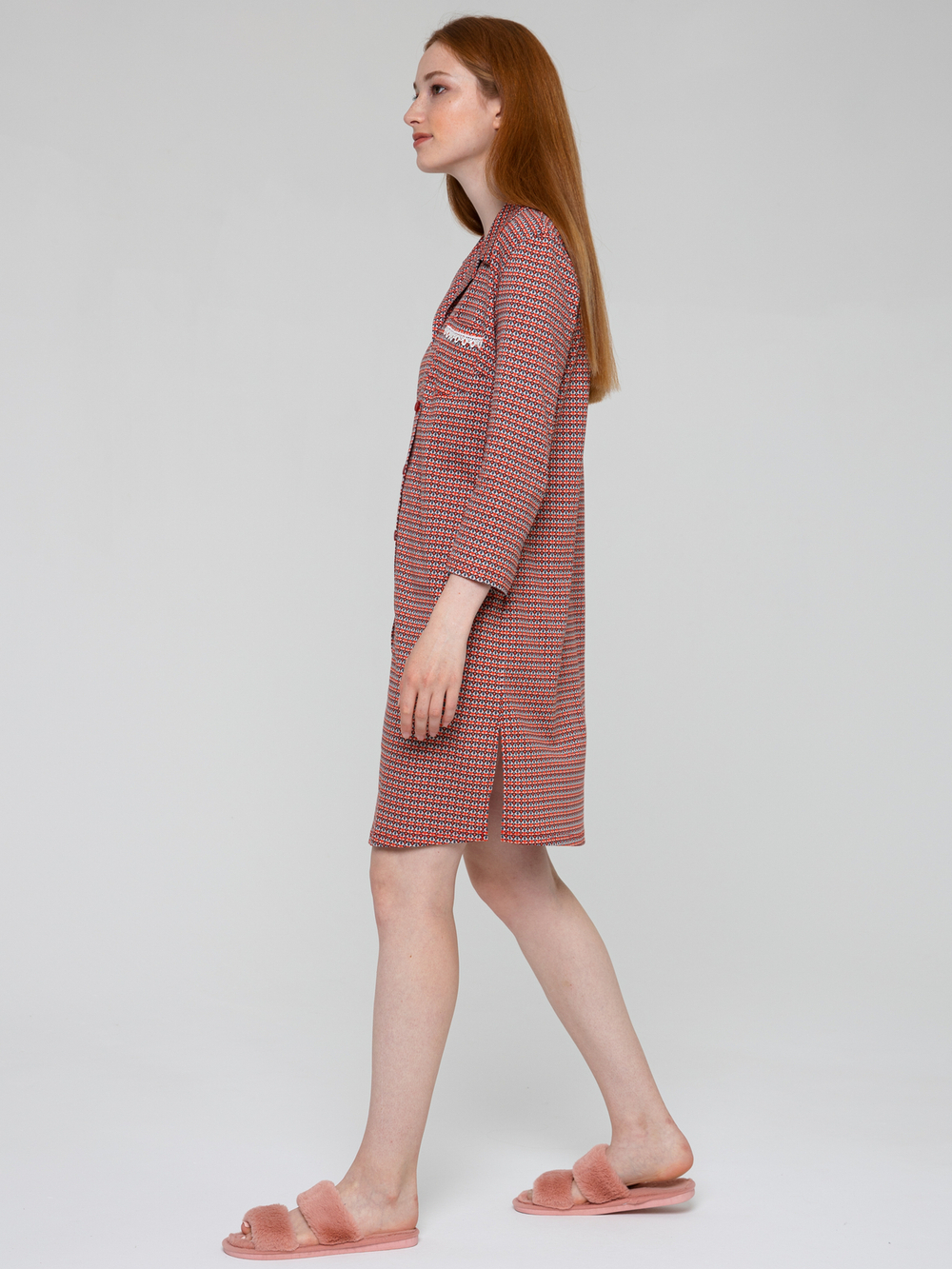 Туника Д-023/оранжевый-геометрия