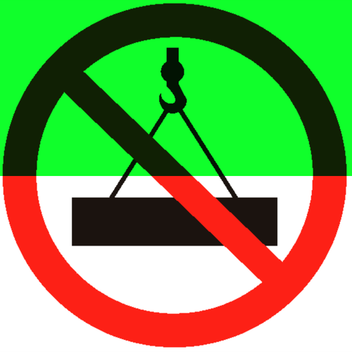 Р15 "Стоять под грузом запрещено"