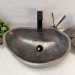 Раковина из речного камня RS-64102 (58*36*15) 0122