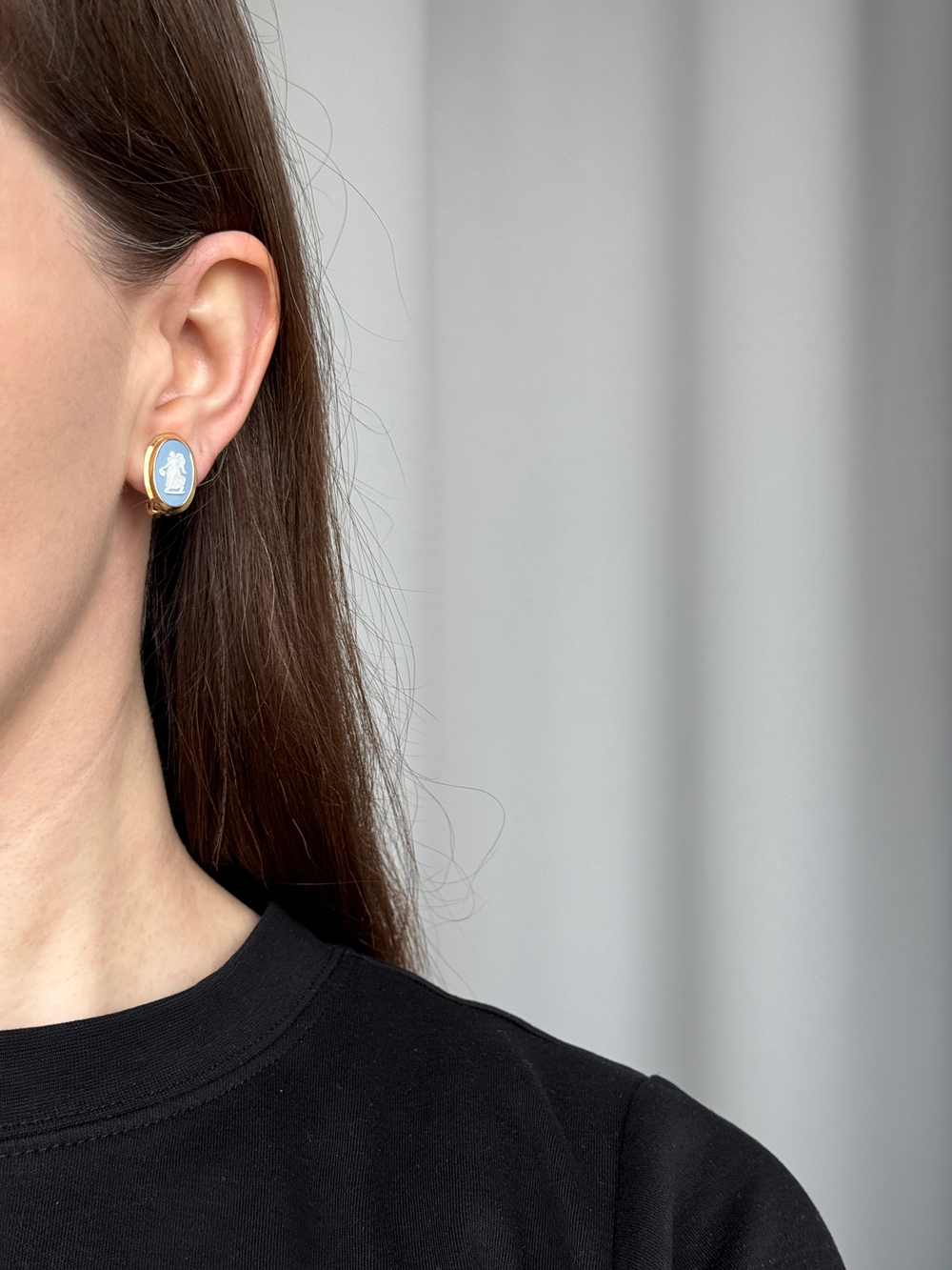 Клипсы Wedgwood голубые