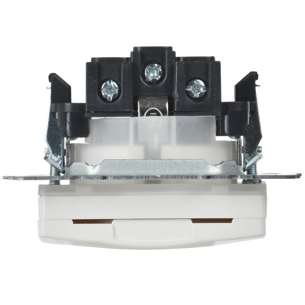 BRITE Розетка 1-местная с заземлением с защитными шторками и крышкой 16А IP44 РСбш10-3-44-БрБ белый IEK