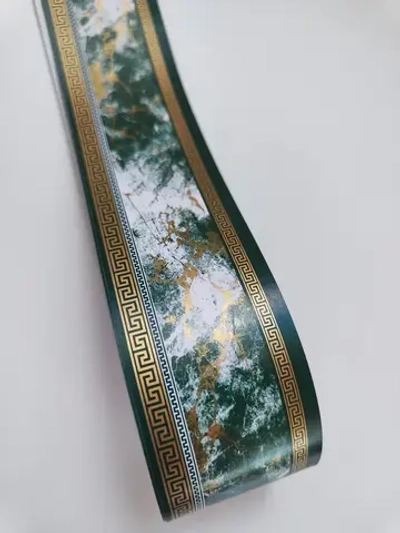 Бордюр для обоев бумажный 4 см окантовка лента зеленый