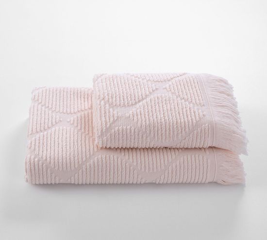 Комплект махровых полотенец Родос белый песок 50x90 см и 70x140 см 500 г