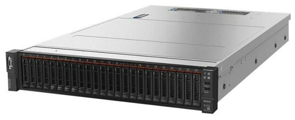 Сервер Lenovo ThinkSystem SR650 7X06A0JYEA 1 x Xeon Silver 4210R 2.4 ГГц/32 ГБ DDR4/без накопителей/количество отсеков 2.5" hot swap: 24/2 x 750 Вт/LAN 1 Гбит/c