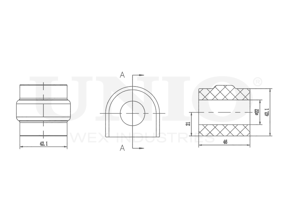 Втулка заднего стабилизатора UNIO RMP-10064