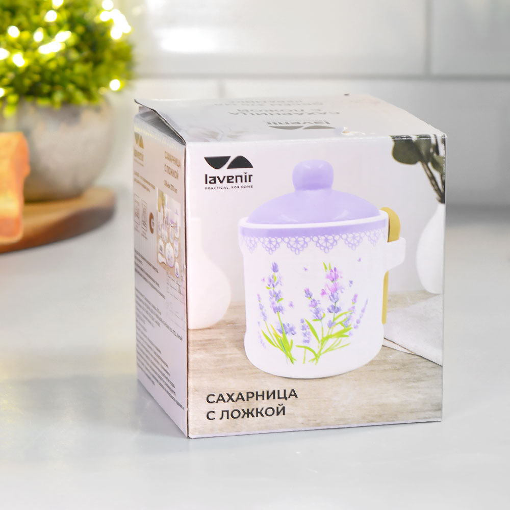 Сахарница 370мл с ложкой "Нежность" (00113335)