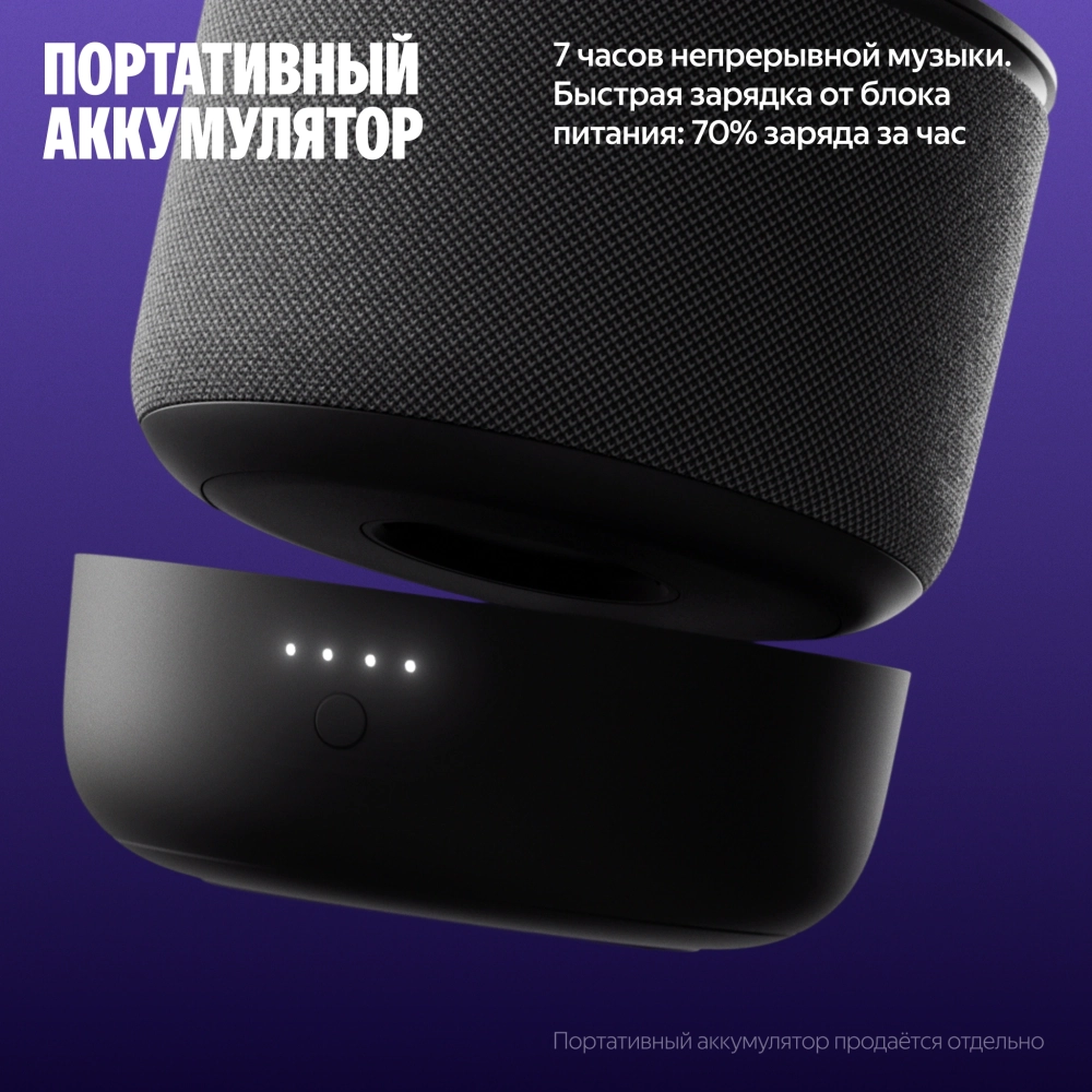 Умная колонка Yandex Станция Мини 3 Про Алиса серый 18W 1.0 BT/Wi-Fi (YNDX-00059GRY)