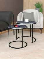 Комплект журнальных столов Акцент - керамогранит 201BMSBKER