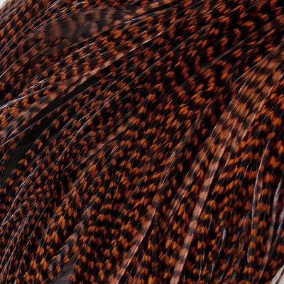 Перо из седла петуха Grizzly Brown