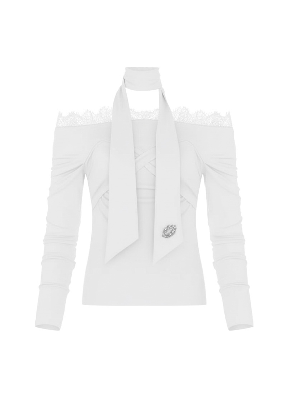 Лонгслив с драпировкой