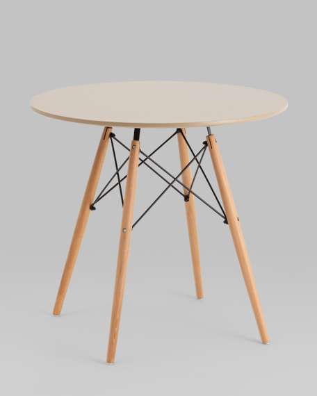 Стол Eames DSW NEW D80 бежевый