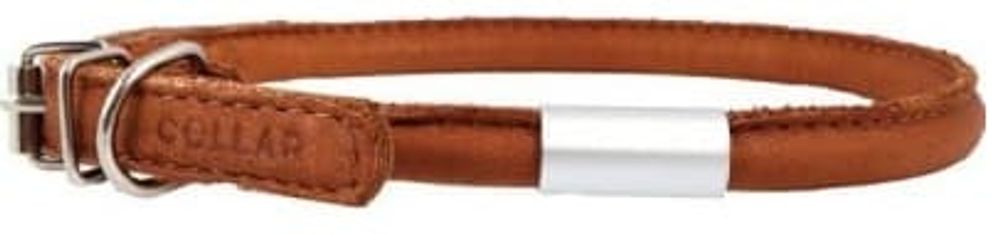 Ошейник"WAUDOG SOFT" круглый с адресником (диаметр 10мм,длина 33-41см), коричневый Ошейник"WAUDOG SOFT" круглый с адресником (диаметр 10мм,длина 33-41см), коричневый