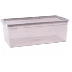 Контейнер универсальный с крышкой для хранения «MYSTERY», прозрачный, 34*19*12см, 5.5л