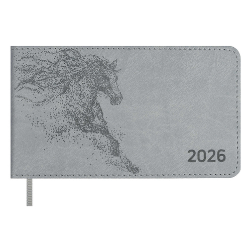 Еженедельник 2026 г. датированный 150*87 мм ЭСКАЛАДА Серый (70400)
