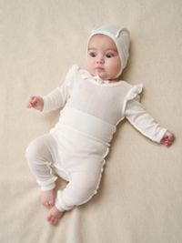 Боди с крылышками "Молоко" из ажурного хлопка 0+