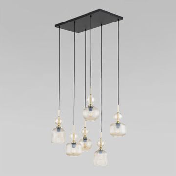 Подвесной светильник 6*E14 a072559 11044 черный/янтарный Sophia Cognac TK Lighting