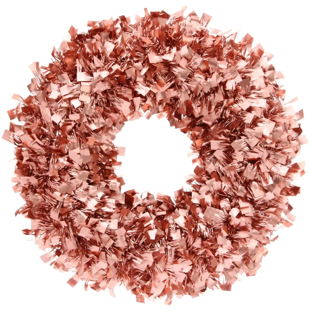 Венок декоративный TINSEL «Изящное сияние» 38 см, Медный