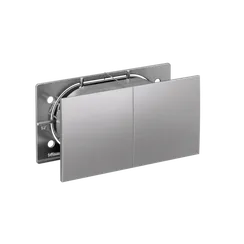 Розетка 2-м СП AtlasDesign 16А IP20 с заземл. защ. шторки со сдвижн. крышкой в сборе алюм. SE ATN000328