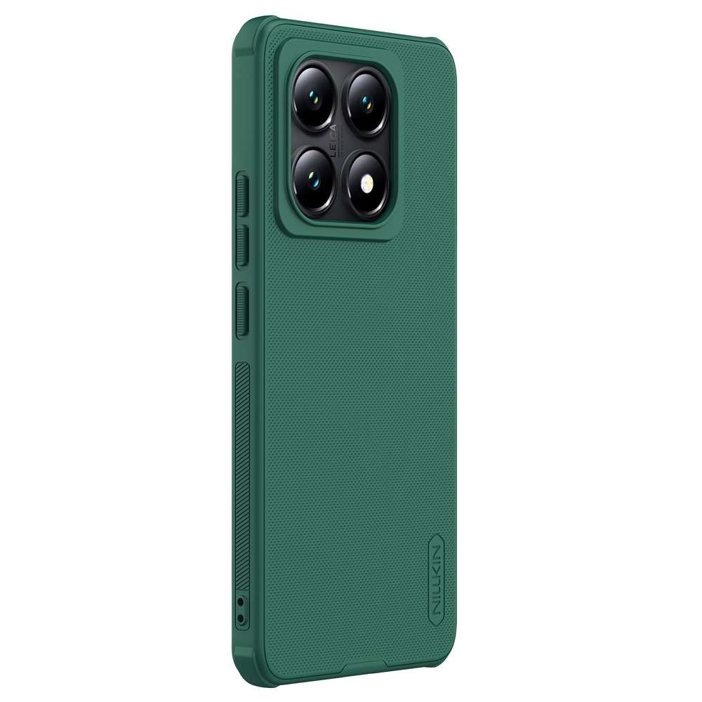 Усиленный чехол зеленого цвета (Dark Green) от Nillkin для Xiaomi 14T Pro, серия Super Frosted Shield Pro