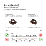 Комплект активной вентиляции: Вентиляционный выход изолированный Vilpe D160/225 утепленный высота H=500 мм, проходной элемент PROF-20 для металлопрофиля кровельного профнастила МП20 иС20, турбодефлектор Ø 230 мм, коричневый