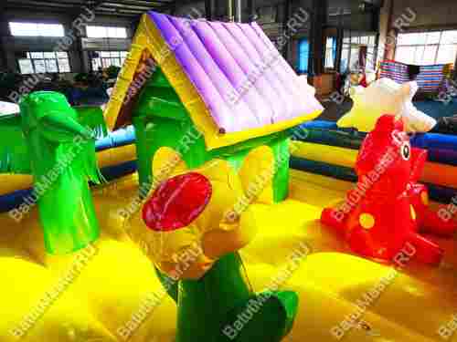 Коммерческий надувной батут "Веселое королевство" 4*4*2,8 м