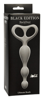 Рельефный анальный стимулятор Ultimate Beads (17 см , серый ) (Цвет: серый)