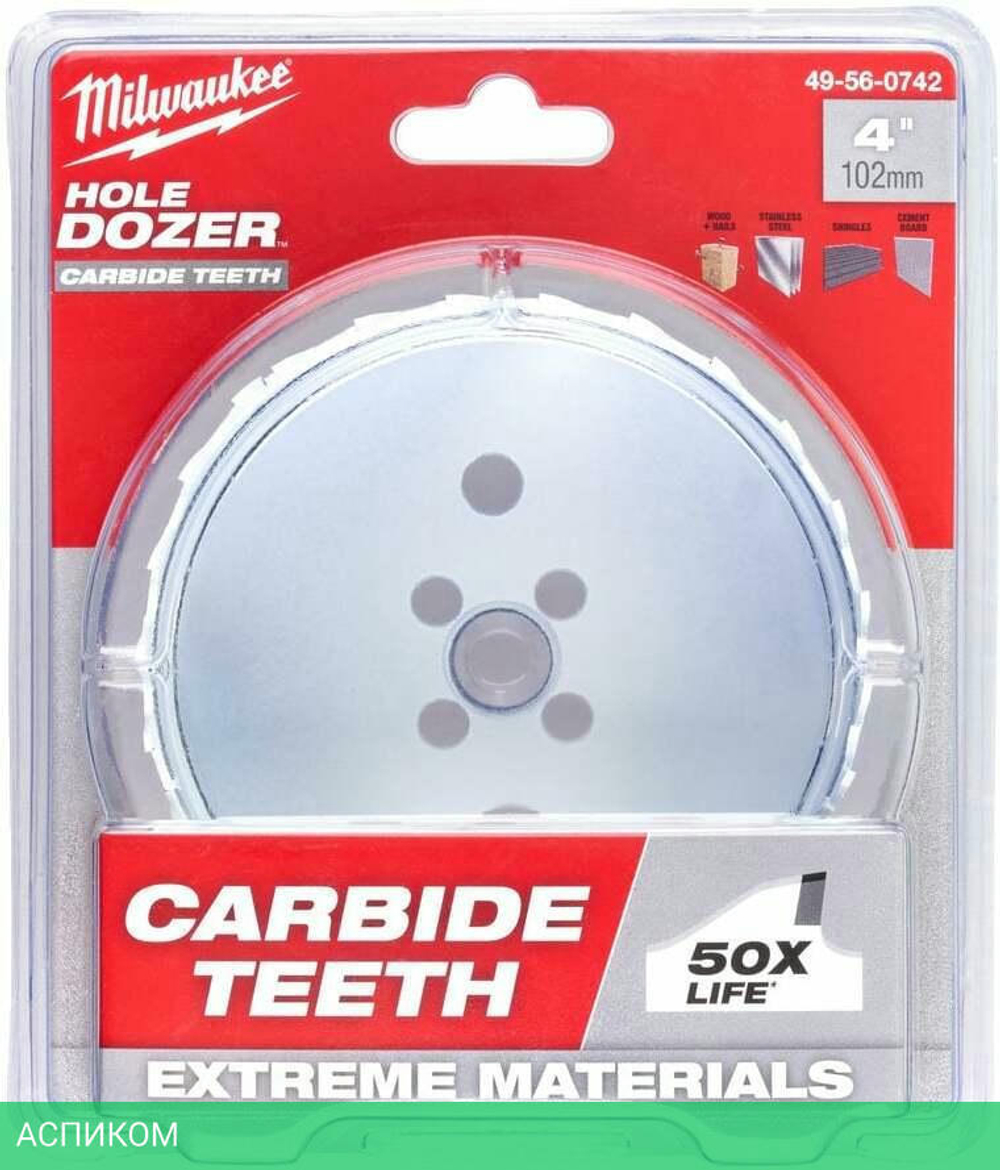 Коронка Milwaukee Hole Dozer Carbide 102мм (49560742)