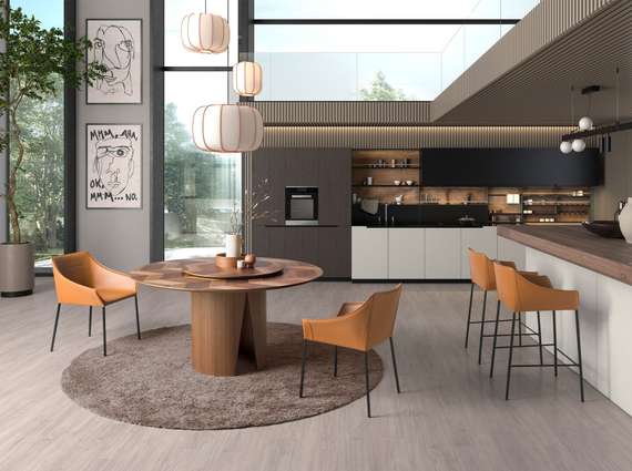 Стол Angel Cerda 1130, Ø150 см, орех