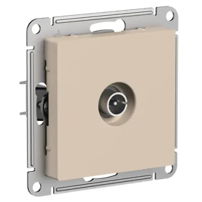 ATLASDESIGN TV РОЗЕТКА проходная 4дБ, механизм, ПЕСОЧНЫЙ