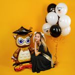 Шар 3D (46''/117 см) Фигура на подставке, Сова Выпускник, 1 шт. в уп.
