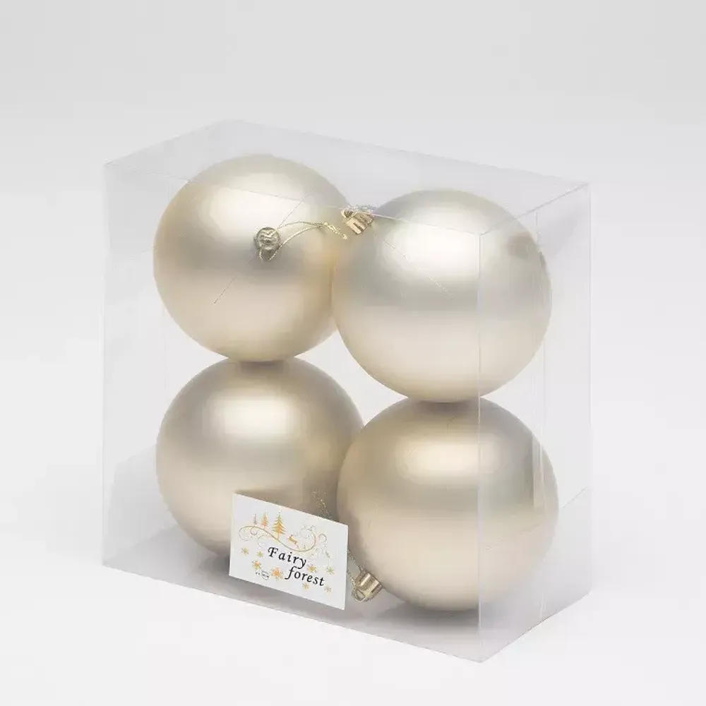 Набор новогодних шаров (4 шт) матовые