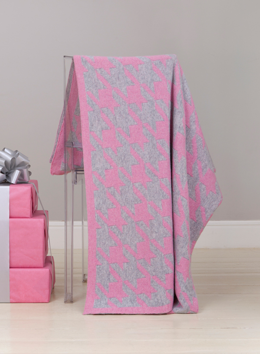 Плед 130х170 Luxberry Goose Foot розовый Португалия