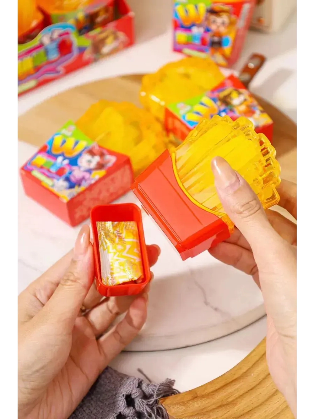 Жевательный мармелад Картофель Фри с шипучкой 65 г * 12 шт