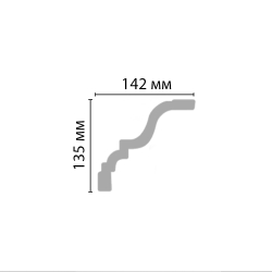 Плинтус потолочный гладкий Decomaster 96271 135х142х2400мм