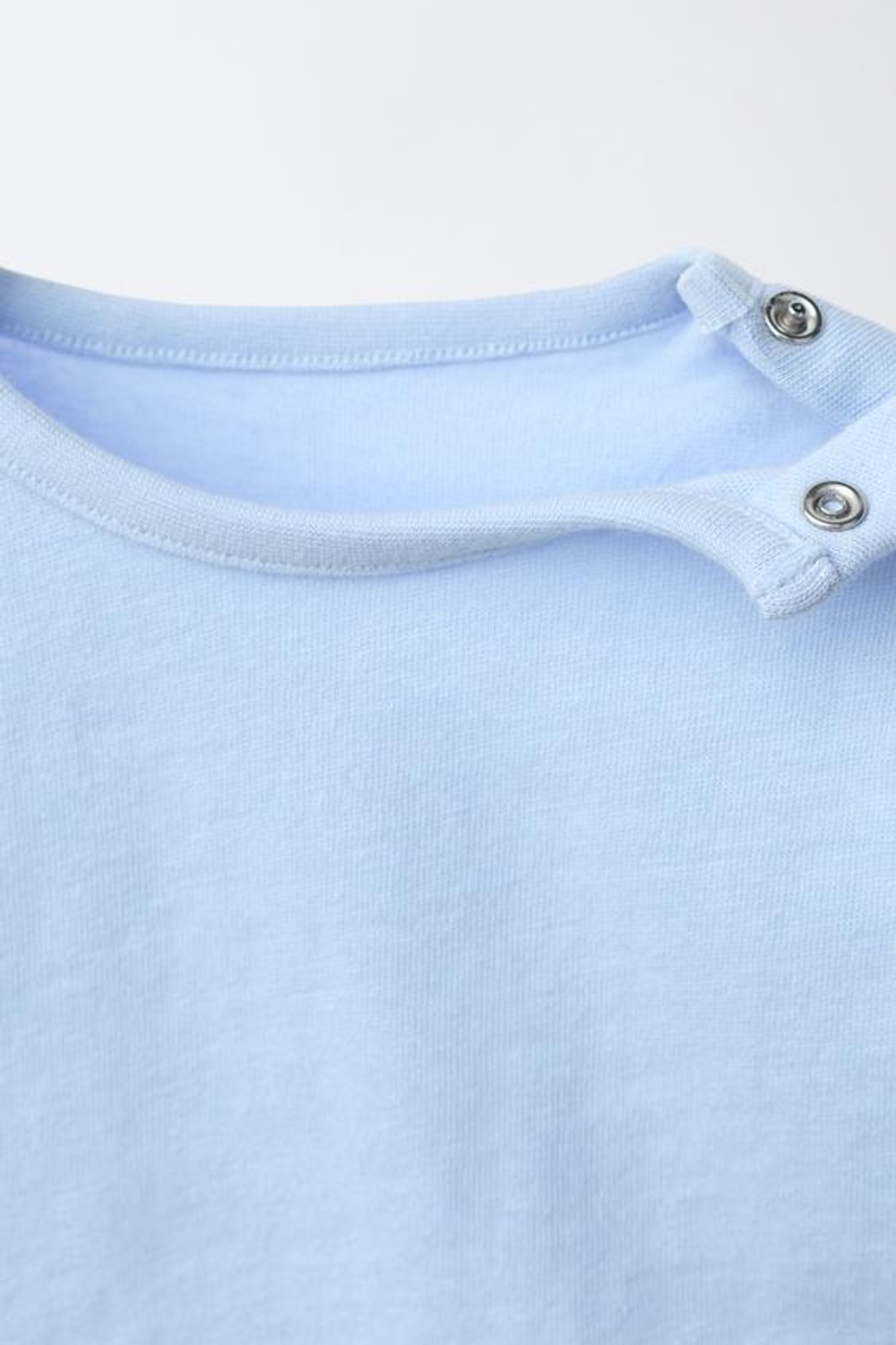 ZARA КОМПЛЕКТ ИЗ ФУТБОЛКИ И ШОРТОВ-БЕРМУДОВ ИЗ ПРЯЖИ ФЛАМЕ, ГОЛУБОЙ