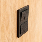 Выключатель двухклавишный чёрный