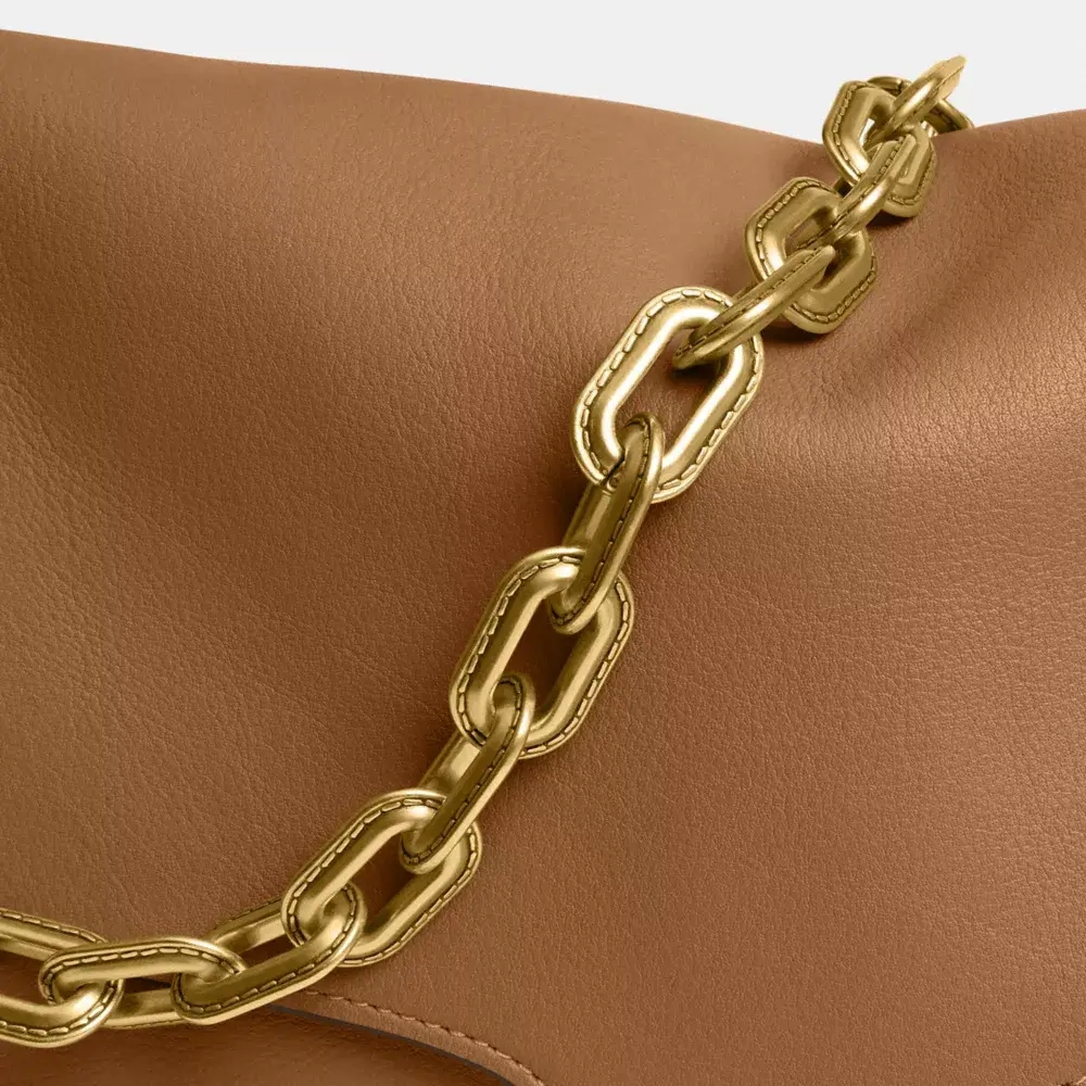 COACH СУМКА ЧЕРЕЗ ПЛЕЧО TABBY CHAIN 35, МЕДОВО-КОРИЧНЕВЫЙ