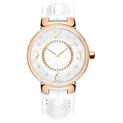 LOUIS VUITTON Wrist Watch Automatic Mechanical Movement Crocodile Leather Strap 28mm Silver Dial Women"s Watch