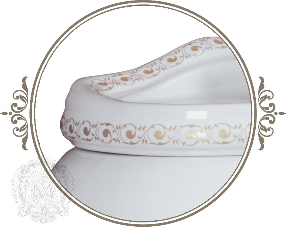 Унитаз напольный с бачком Migliore Milady ML.MLD-25.701.D3.BR горизонтальный выпуск, кнопка