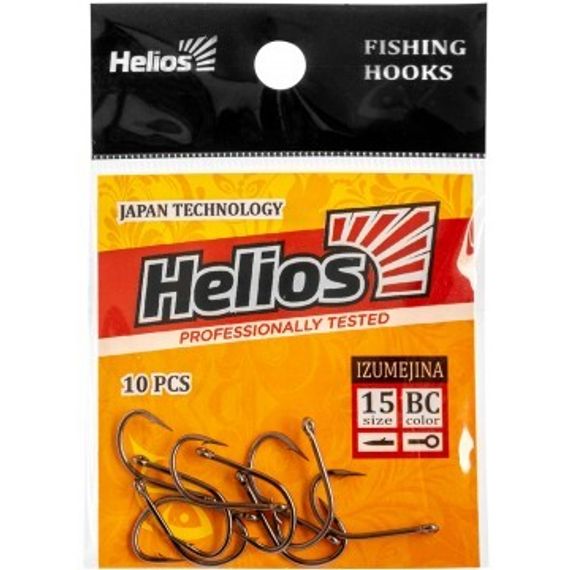 Крючок Izumejina с кольцом №15 цвет BC (10шт) Helios (HS-IZ-15)