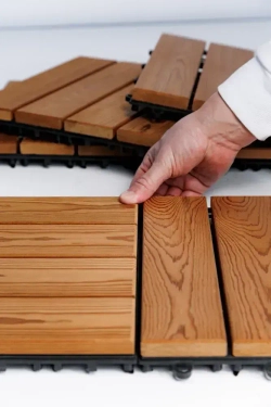 Садовый паркет термососна, модульное напольное покрытие для бани и балкона, террасная плитка