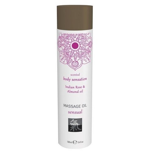 Массажное масло с ароматом индийской розы с добавлением миндального масла Shiatsu Massage Body Oil 100мл