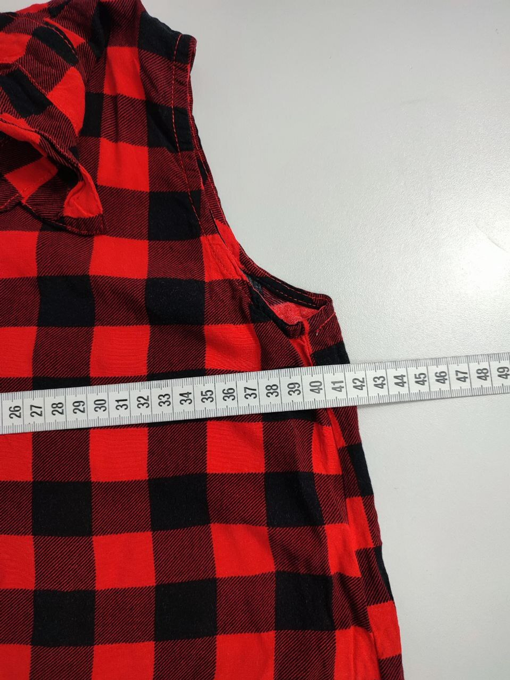 Рубашка Gee Jay без рукавов в клетку на 12-14 лет